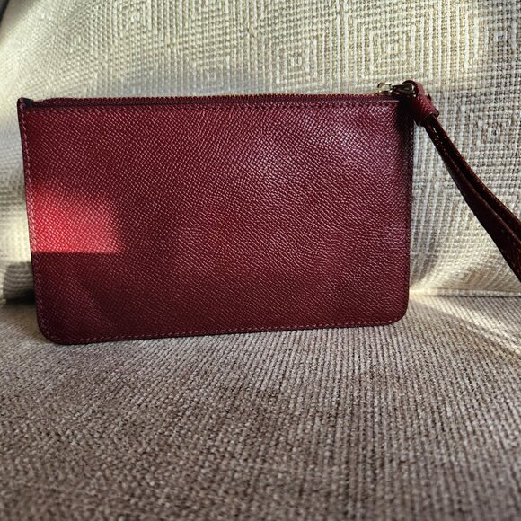 Coach Oxblood  Star Glitter F22705 small wristlet and 90's INC leather clutch - Picture 8 of 14